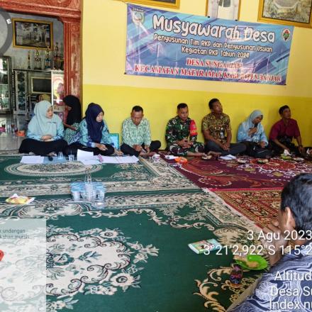 MUSDES PENYUSUNAN TIM RKP DAN PENYUSUNAN USULAN KEGIATAN RKP TAHUN 2024 DESA SUNGAI JATI